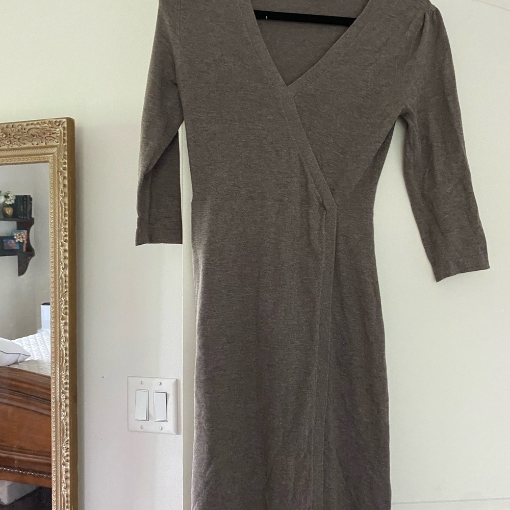 Banana Republic Factory Taupe Long Sleeve Dress